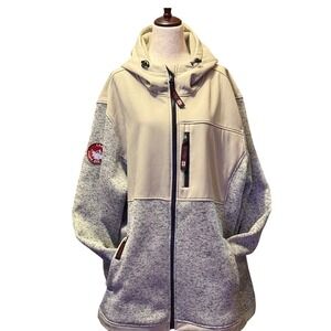 Canada Weathergear Hooded Fleece Lined Jacket Tan Heather Gray 3X